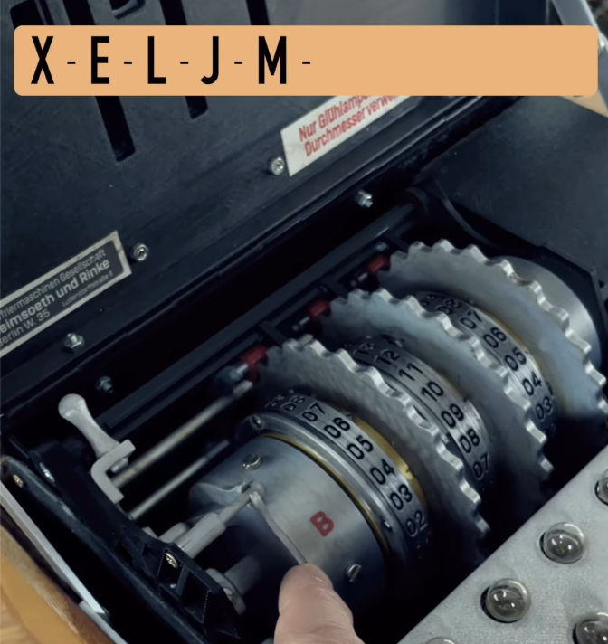 Fotograma del vídeo que explica el funcionamiento de la máquina Enigma.